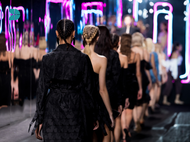 fashion models walking in the runway.